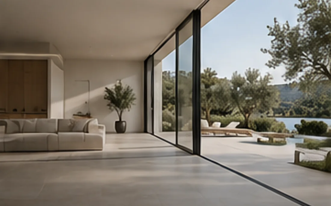 Living room opening onto a terrace